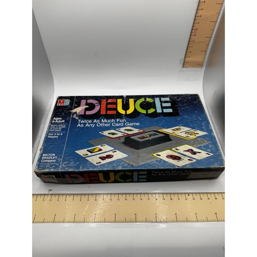 1985 Milton Bradley Deuce Card Board Game Incomplete See Pictures